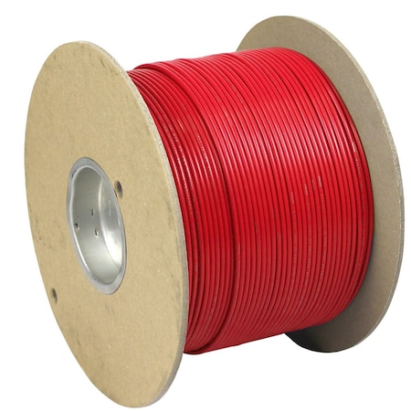 Pacer Group Primary Wire, Marine, 14 AWG, 1C C, Red, PVC, Stranded, 600V, 1000 ft. WUL14RD-1000
